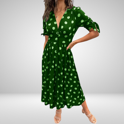 Donna | Dotted A-Line Midi Dress
