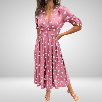 Donna | Dotted A-Line Midi Dress