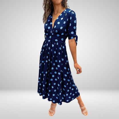 Donna | Dotted A-Line Midi Dress