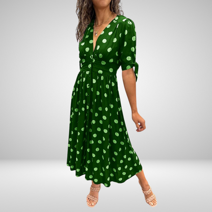Donna | Dotted A-Line Midi Dress