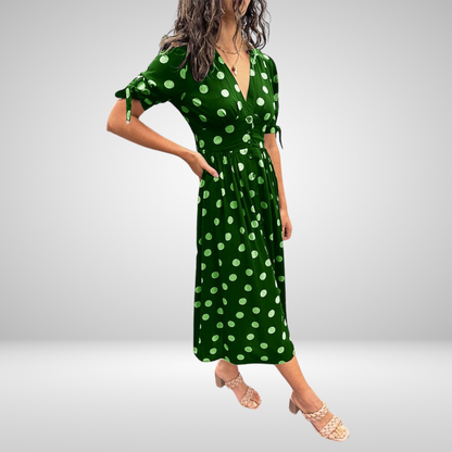 Donna | Dotted A-Line Midi Dress