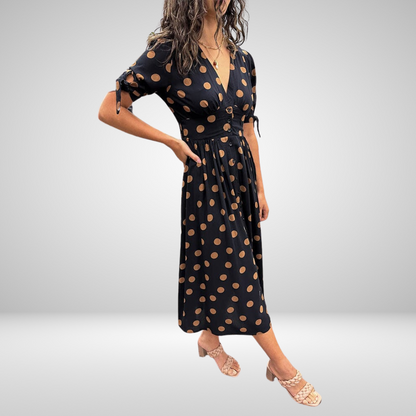 Donna | Dotted A-Line Midi Dress