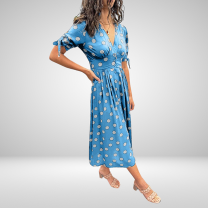 Donna | Dotted A-Line Midi Dress