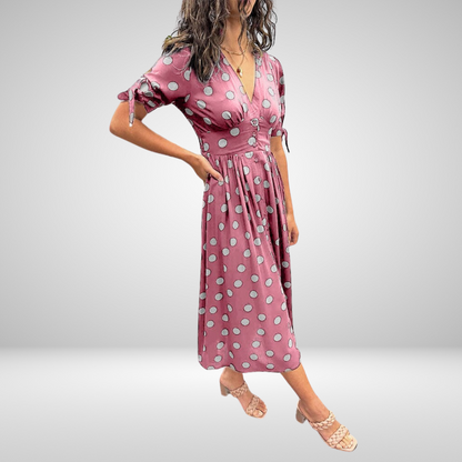 Donna | Dotted A-Line Midi Dress