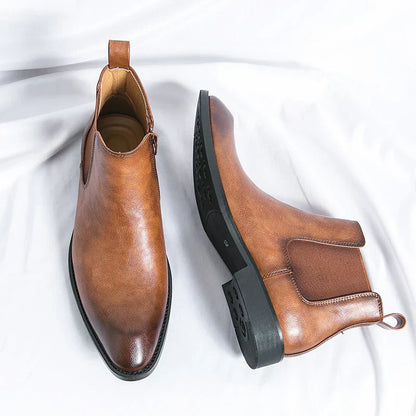 JAMES | ZIP-UP LEATHER CHELSEA BOOTS